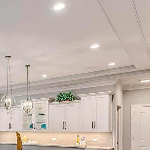 Maxxima 6 in. 5 CCT Ultra-Thin Recessed LED Downlight 1050 Lumens, Color Selectable 2700K-5000K (2700K/3000K/3500K/4000K/5000K), Canless, IC Rated, Slim, Dimmable, Junction Box Included (Pack of 6)