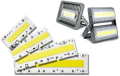 Fengyan Landscape Lights DIY LED COB Chip Spotlight 30W 50W 70W 100W 150W Replacement Chip AC 220V 110V IP65 Smart IC for LED Floodlight White Warm White LED Street Lamp