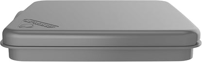 Rev-A-Shelf 27 Qt Under Sink Garbage Can Lid for Kitchen and Bathroom Cabinet, Replacement Trash Bin Lid Only, Metallic Silver, RV-1024-LID-17-1-40