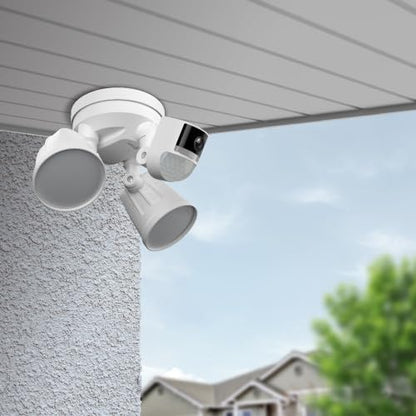 Swann 4K Floodlight Security Camera,Security Camera Outdoor with a 32GB Micro SD Card, 2-Way Talk, Motion Detection, Color Night Vision, 2600 Lumens, Wired, Waterproof