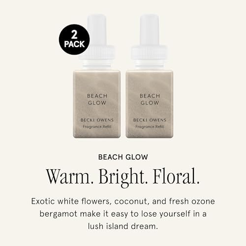 Pura x Becki Owens Home Diffuser Refill, 2 Pack, Beach Glow