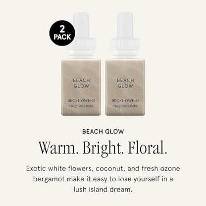 Pura x Becki Owens Home Diffuser Refill, 2 Pack, Beach Glow