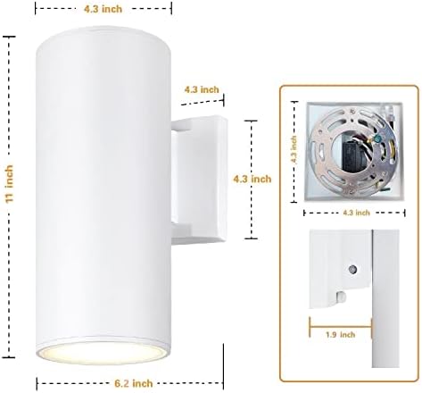 Dusk to Dawn Sensor Outdoor Wall Light, Waterproof Exterior Lights