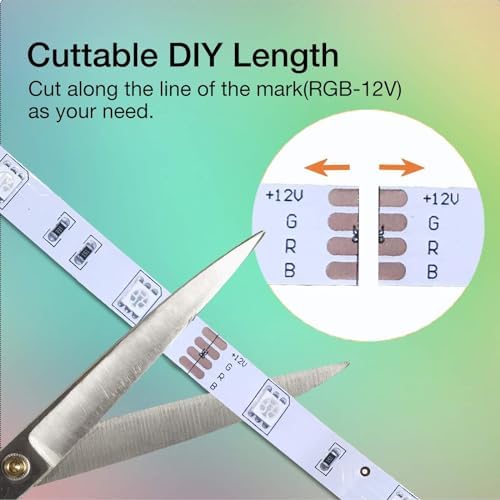VOLIVO 50FT LED Strip Lights for Bedroom RGB Color Changing
