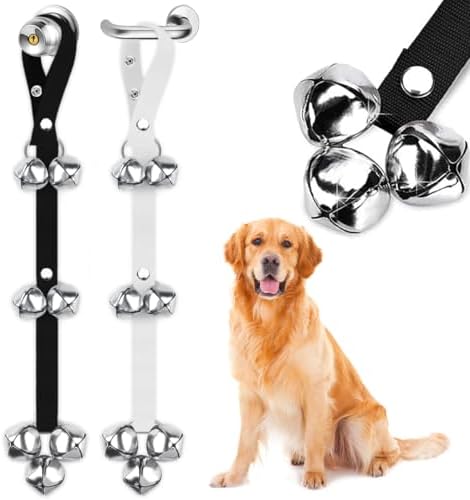BLUETREE 2 Pack Dog Doorbells Premium Quality Training Potty Great Dog Bells Adjustable Door Bell Dog Bells for Potty Training Your Puppy The Easy Way - 7 Extra Large Loud 1.4 DoorBells