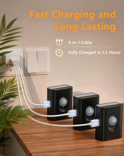 WILLED Rechargeable Motion Sensor Light Indoor,Magnetic Stair Lights 8 Pack