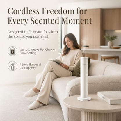 Waterless Essential Oil Diffuser with 5 Oils Starter Kit, Cold Air