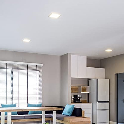 Maxxima 6" Ultra-Thin Recessed LED Square Downlight 1000 Lumens, 5 CCT