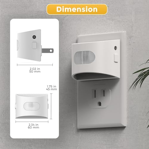 L LOHAS LED Motion Sensor Night Light, Night Lights Plug into Wall, 4 Pack