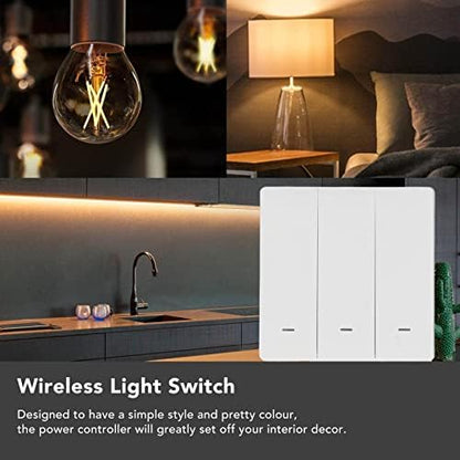 for Remote App Power Control of Home Appliances Including Lights Fans and Air Conditioners - 3 Button Smart Switch, Compact Electrical Power Controller with 3V Rated Voltage and