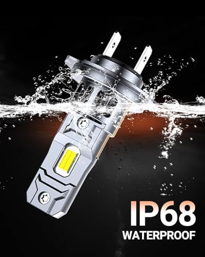 SEALIGHT S2S H1 H7 Light Bulbs Combo, 160,000LM Super Brighter, 6500K Pure White H1 H7 LED Fog Bulbs, 80K+ Hours Lifespan, 4-Pack for Powersports/ATV Lamps