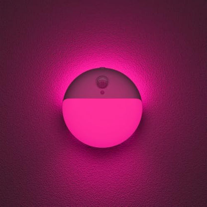 YUNLEX Pink Motion Sensor Night Light Battery Operated, Dim Light,1-15lm