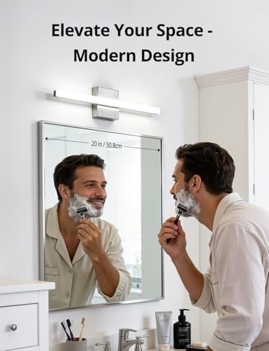 Combuh Modern Bathroom Light Fixtures Over Mirror, Vanity Lamp Bar Chrome