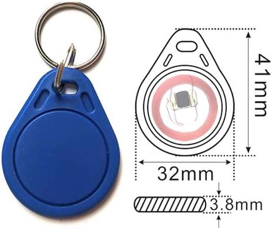 10 PCS 13.56 MHz UID Writable Rewritable Clone IC Smart Keychain, Compatible with MIFARE Classic 1K, RFID Blank Tag for Access Control Key Tag Rewritable (10 PCS)