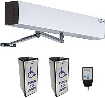 Olideauto Commercial Handicap Door Opener Swing Door for the Disabled with Wired Narrow Rectangle Handicap Push Buttons Olide-515