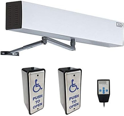 Olideauto Commercial Handicap Door Opener Swing Door for the Disabled with Wired Narrow Rectangle Handicap Push Buttons Olide-515