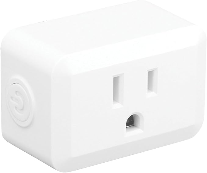 Globe Electric 50329-U Wi-Fi Smart Plug Mini, No Hub Required, 1 Grounded Outlet, White (1-Pack, 15A), Home Automation, Outlet Extender, Electronics, Smart Home, Works with Alexa, Google Home, Echo