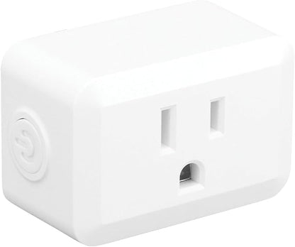 Globe Electric 50329-U Wi-Fi Smart Plug Mini, No Hub Required, 1 Grounded Outlet, White (1-Pack, 15A), Home Automation, Outlet Extender, Electronics, Smart Home, Works with Alexa, Google Home, Echo