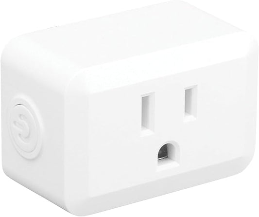 Globe Electric 50329-U Wi-Fi Smart Plug Mini, No Hub Required, 1 Grounded Outlet, White (1-Pack, 15A), Home Automation, Outlet Extender, Electronics, Smart Home, Works with Alexa, Google Home, Echo