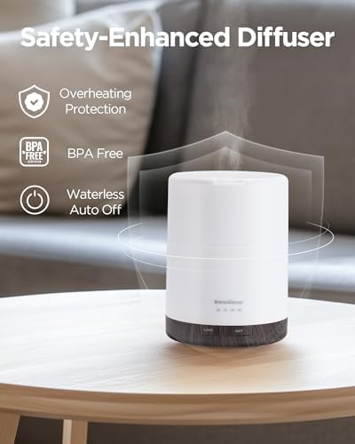 InnoGear 300ml Essential Oil Diffuser for Home Scent Humidifier, Brown