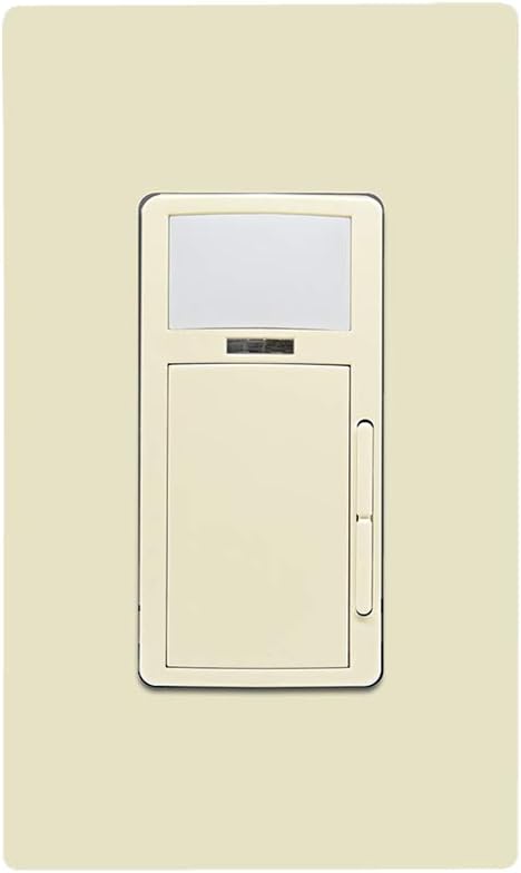 Leviton PIR 0-10V Smart Occupancy Sensor Switch, Neutral Wire Required, 120-277VAC, 50/60Hz; App Configurable with the Smart Sensor App, LED Nightlight, ODD10-IDI, Ivory