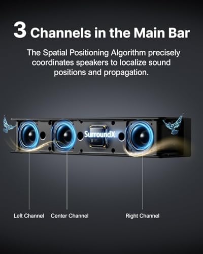 ULTIMEA 7.1 Surround Sound System with Dolby Atmos, Center-Channel Speakers