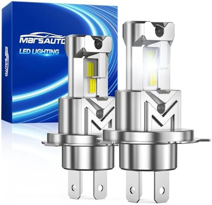 Marsauto M1C H4/9003 Light Bulbs, Fanless IP68 Fog Light – 2 Pack