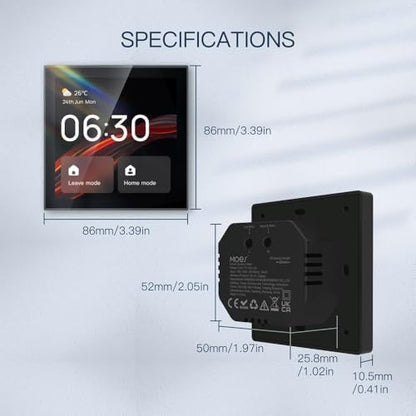 Smart Home Control Panel, voice control Interruptor Inteligente Smart Home With 4-inch touch screen for Smart Home Control
