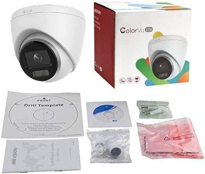 DS-2CD1367G2H-LIUF 6MP Color-Vu Full Color Night Vision POE Turret Camera, 2.8mm Lens, IP67 Outdoor, 120dB WDR, Built in Mic, Support Human & Vehicle Detection, Work with Ⲏіkconnect, Guarding Vision