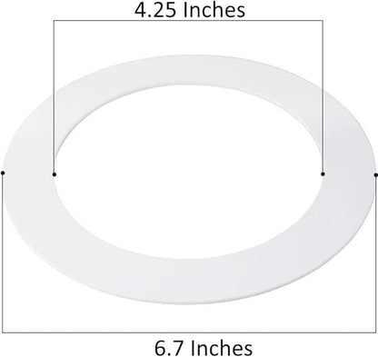 12 Pack Gloss White Goof Trim Ring for 4 Inch Recessed Can Lighting Down Light, Outer Diameter 6.7 inches, Inner Diameter 4.2 Inches