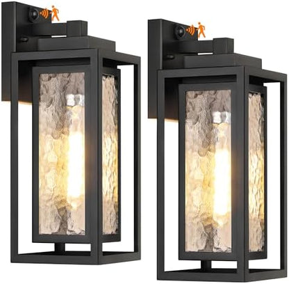15.78'' Motion Sensor Water Ripple Porch Light,Outdoor Wall Sconce Light