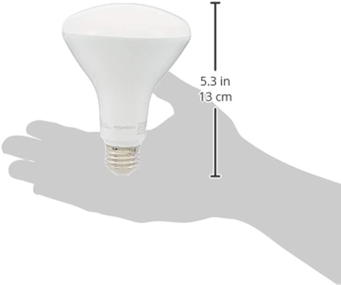 Amazon Basics BR30 LED Light Bulb, 65W Equivalent, 11W Energy Efficient, E26 Standard Base, Soft White 2700K, Dimmable, 10,000 Hour Lifetime, 16-Pack