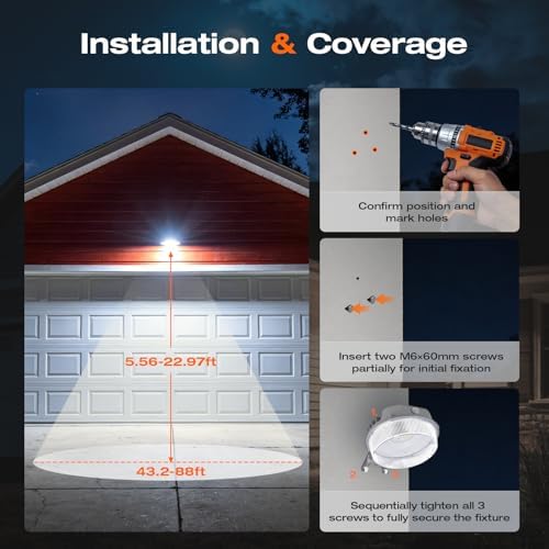 LEDVANCE Sylvania LED Barn Light, Dusk to Dawn Outdoor Lighting with Photocell, Security Lights, FCC/CEC, IP65 Waterproof, 50,000 Hrs, 80 CRI, Yard, Garage, 5000K - 1 Pack (67984)