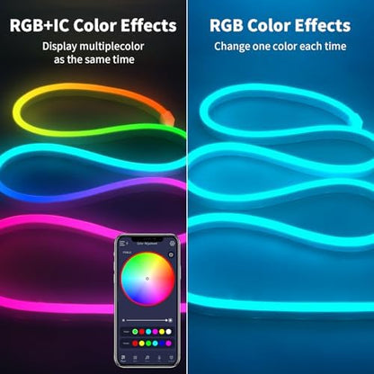 iNextStation 32.8FT Smart IC Neon LED Strip Lights RGB USB LED Rope Lights