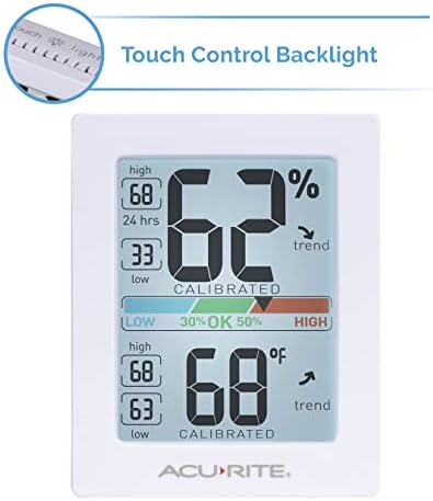 AcuRite Pro Humidity Meter & Thermometer, Hygrometer with Backlight