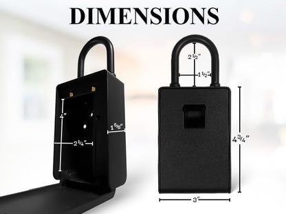 Kingsley Smart Wall Mount Key Lock Box with Bluetooth Keyless Entry, Extra Large for Keys & Access Cards, Auto Lock, App Control, IP65 Waterproof, Secure Code, for Home, Office, & Airbnb (Standard)