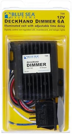 Blue Sea Systems 7506 Deckhand DIMMER Switch 6A 12V, Blue, Small
