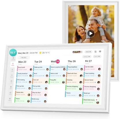 Airzeen 10.1" Digital Wall Calendar, No Subscription Smart Family Planner
