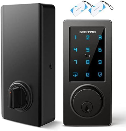 Keyless Entry Door Lock, Smart Door Lock with Keypad, Black