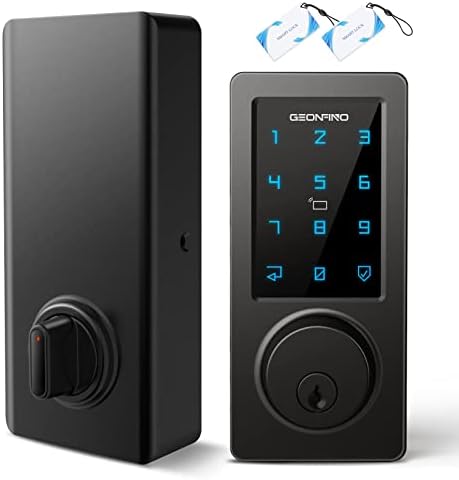 Keyless Entry Door Lock, Smart Door Lock with Keypad, Black