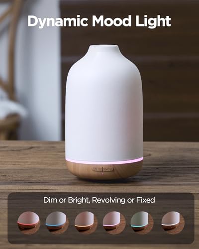 InnoGear 150ml Ceramic Essential Oil Diffuser, Diffusers for Home, Yellow