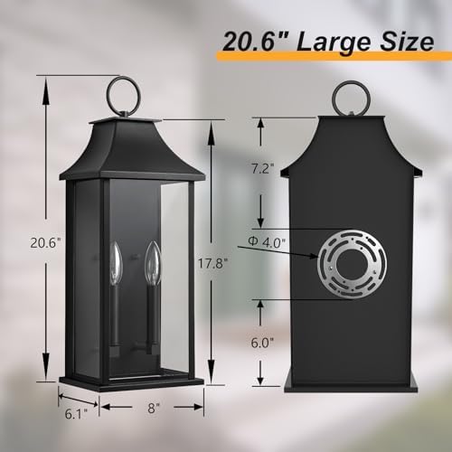 Dusk to Dawn Outdoor Wall Lights, Waterproof Outside Wall Sconce
