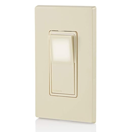 Leviton 15 Amp Decora LED Illuminated Light Wall Switch, 3-Way, L5613-2T, Light Almond