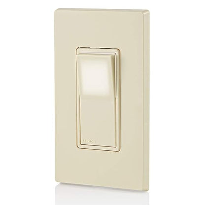 Leviton 15 Amp Decora LED Illuminated Light Wall Switch, 3-Way, L5613-2T, Light Almond