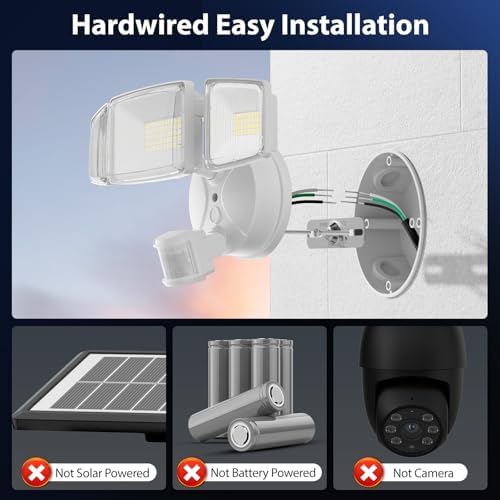 Onforu 2 Pack 100W 11000LM LED Motion Sensor Outdoor Lights, Dusk to Dawn Flood Lights Outdoor Motion Sensor, Hardwired Security Lights Floodlights Outside 6500K Daylight IP65 Waterproof (White)