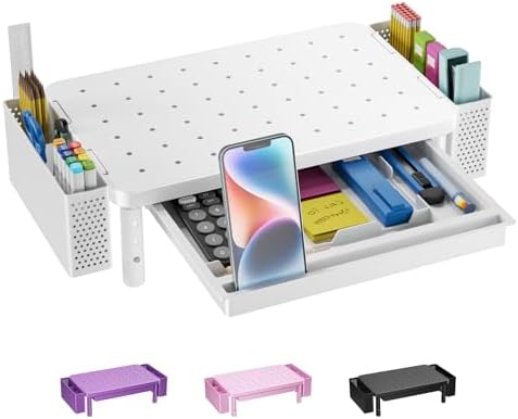 WALI Computer Monitor Stand with Storage and Pen Holder