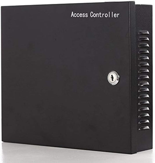 4 Door Access Control System 600lbs Magnetic Lock Access Control Panel 110V Power Supply Box RFID Reader NoTouch Exit Button Enroll USB Reader Card Key Fob Phone APP Remotely Open Lock