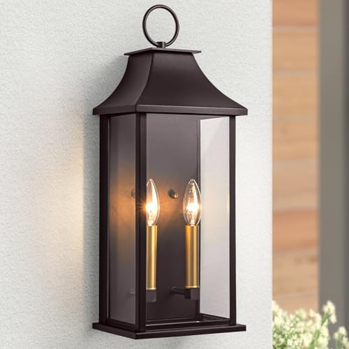 Oil Rubbed Bronze 20.6" Outdoor Wall Light, Aluminium