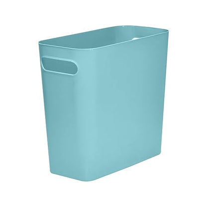 Versatile 1.8 Gallon Plastic Trash Can - The Compact Bin for Bathroom, Kitchen, or Home Office - Green
