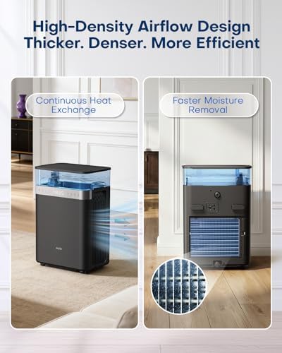 avylo 5000 Sq.Ft Dehumidifier for Basement with Pump and Drain Hose, Max 90 Pint/D, Black